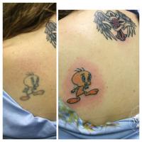 Tweety Bird and Wings Tattoo